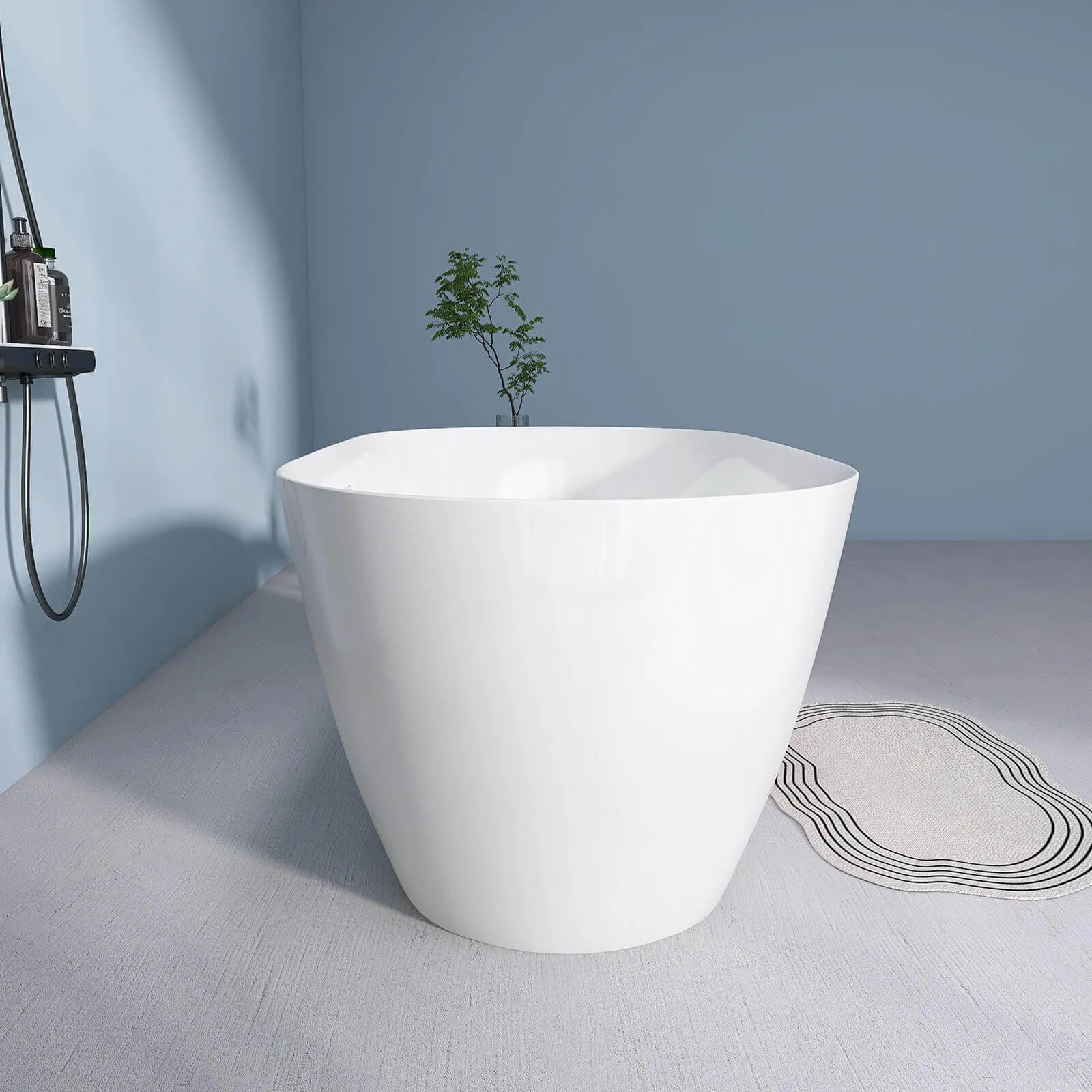 55" Acrylic Soaking Tub with Adjustable Feet