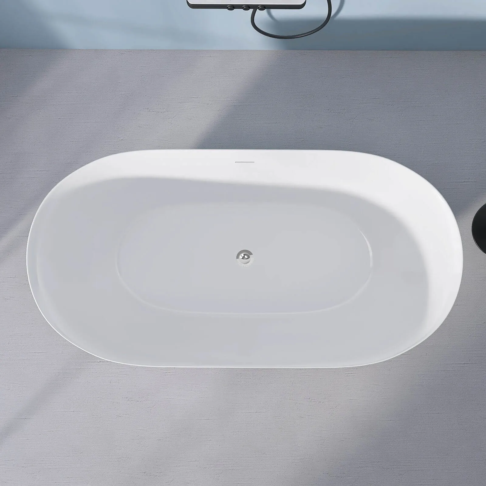 55" Acrylic Soaking Tub with Adjustable Feet
