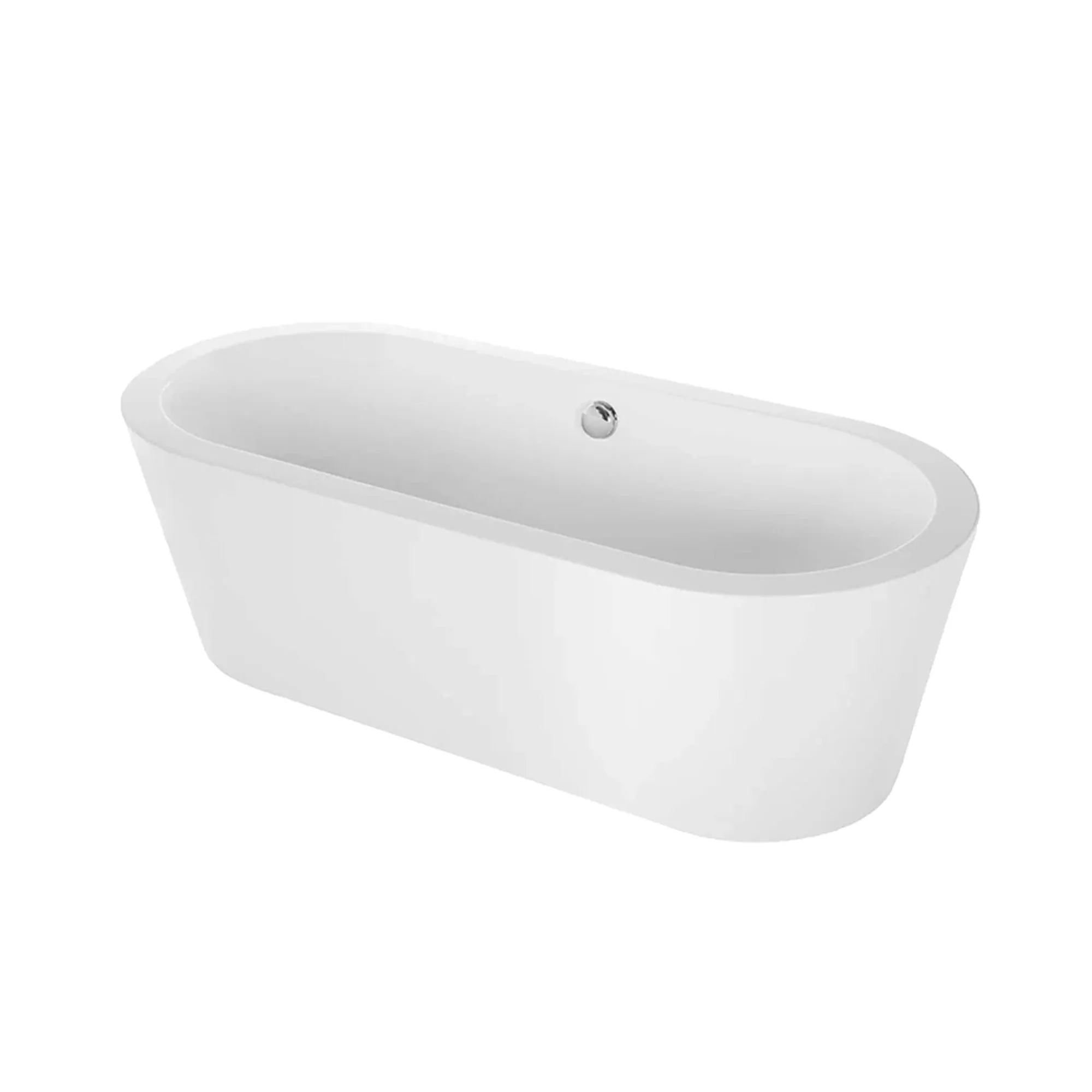 59" Freestanding Soaking Tub with Center Drain