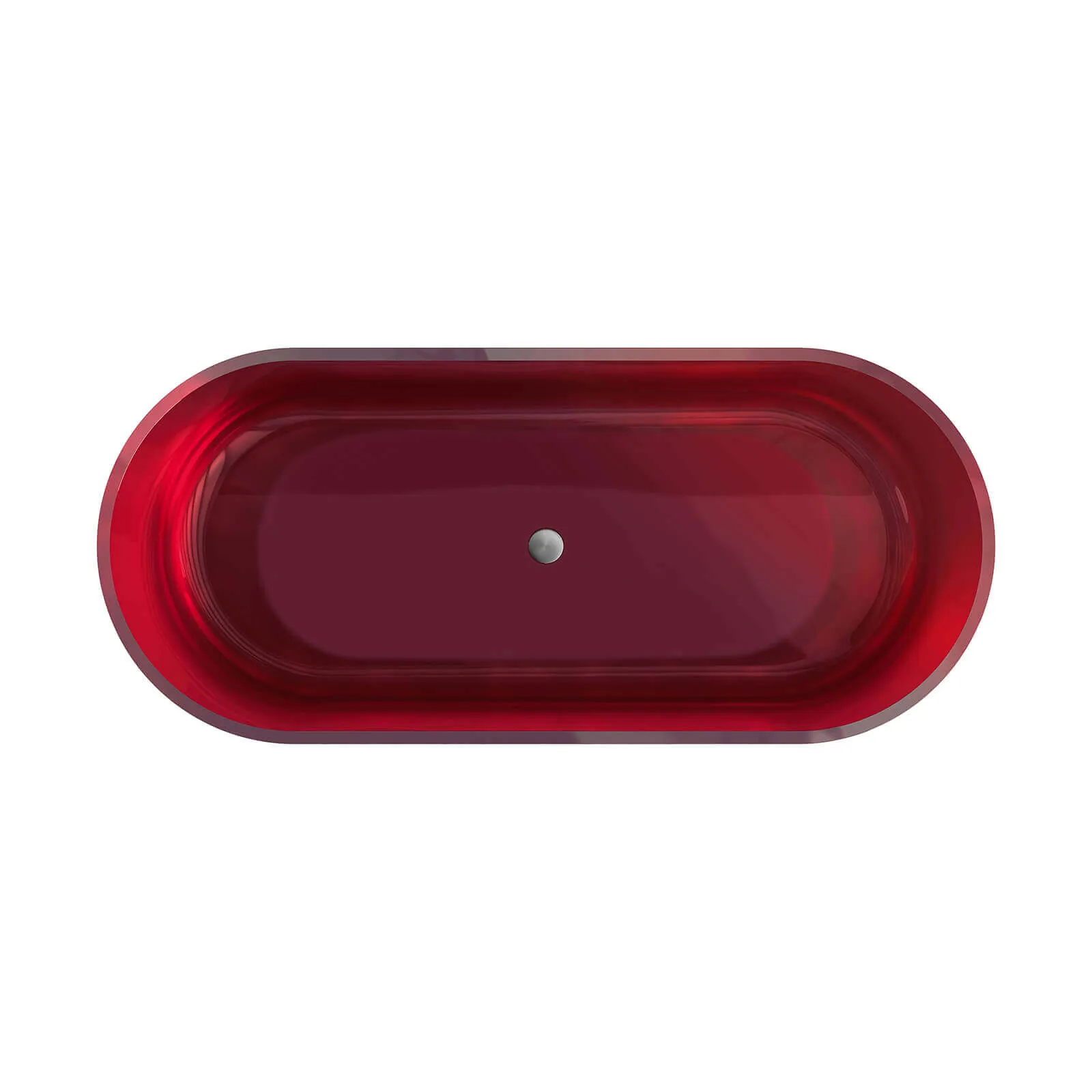 67" Cherry Red Solid Surface Bathtub
