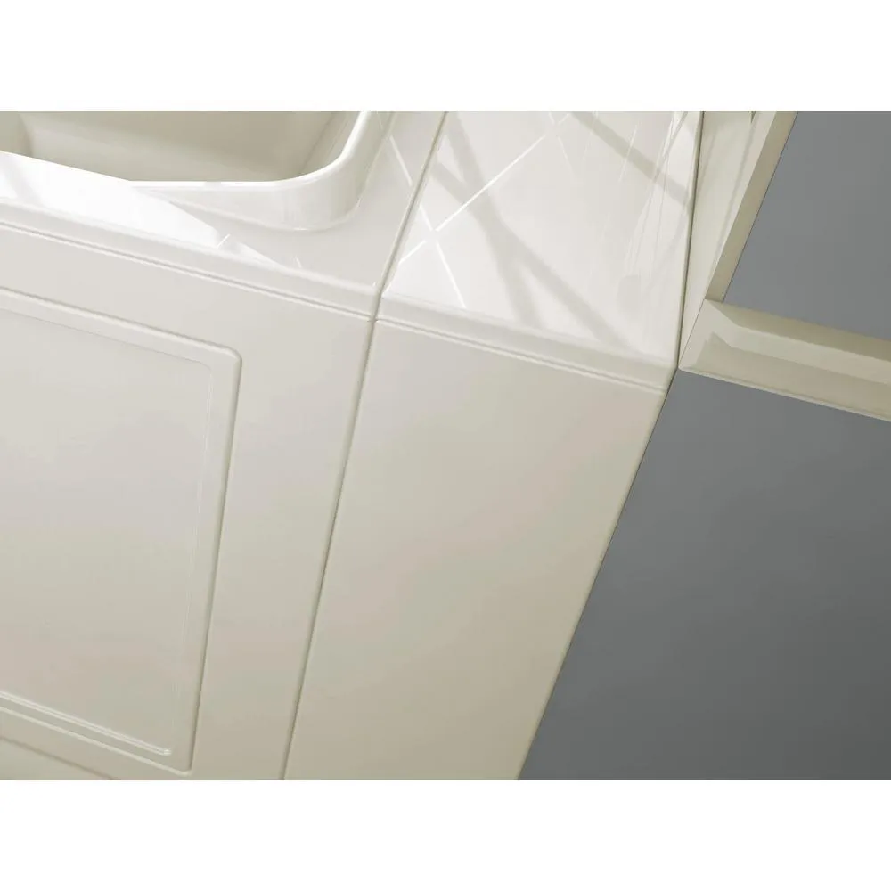 Acrylic Luxury 48 in. x 28 in. Left Hand Walk-In Whirlpool and Air Bathtub in Linen