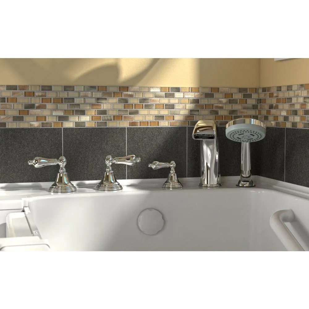 Acrylic Luxury 51 in. Walk-In Air Bath Bathtub in White