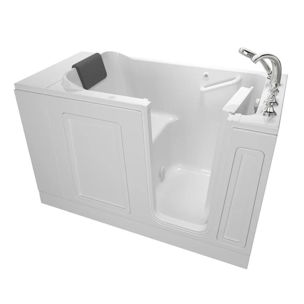 Acrylic Luxury 51 in. Walk-In Air Bath Bathtub in White