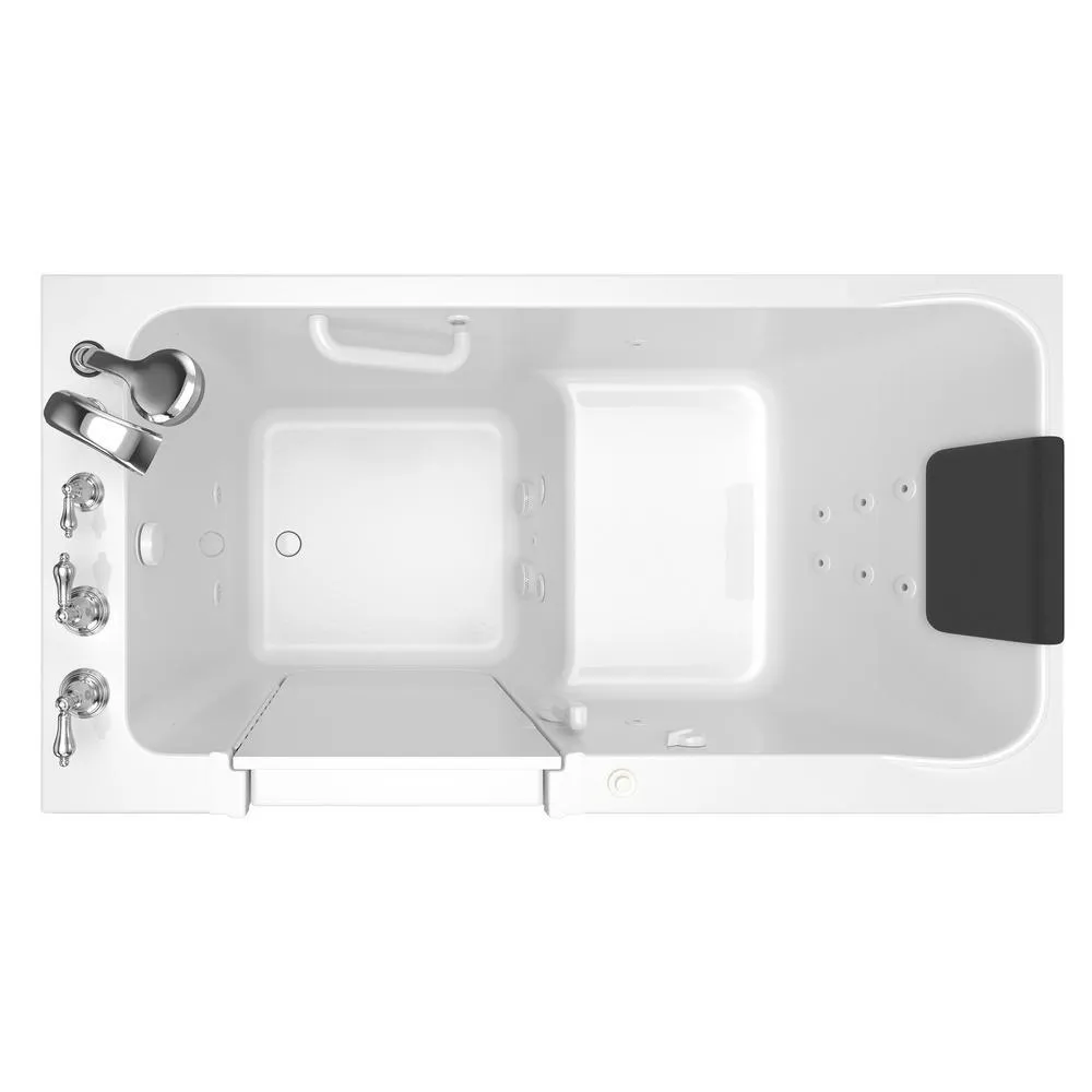 Acrylic Luxury 60 in. Left Hand Walk-In Whirlpool in White