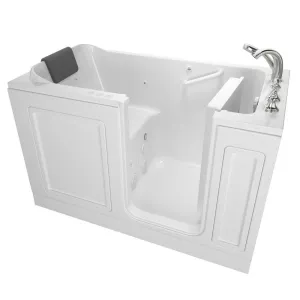 Acrylic Luxury 60 in. Right Hand Walk-In Whirlpool and Air Bathtub in White