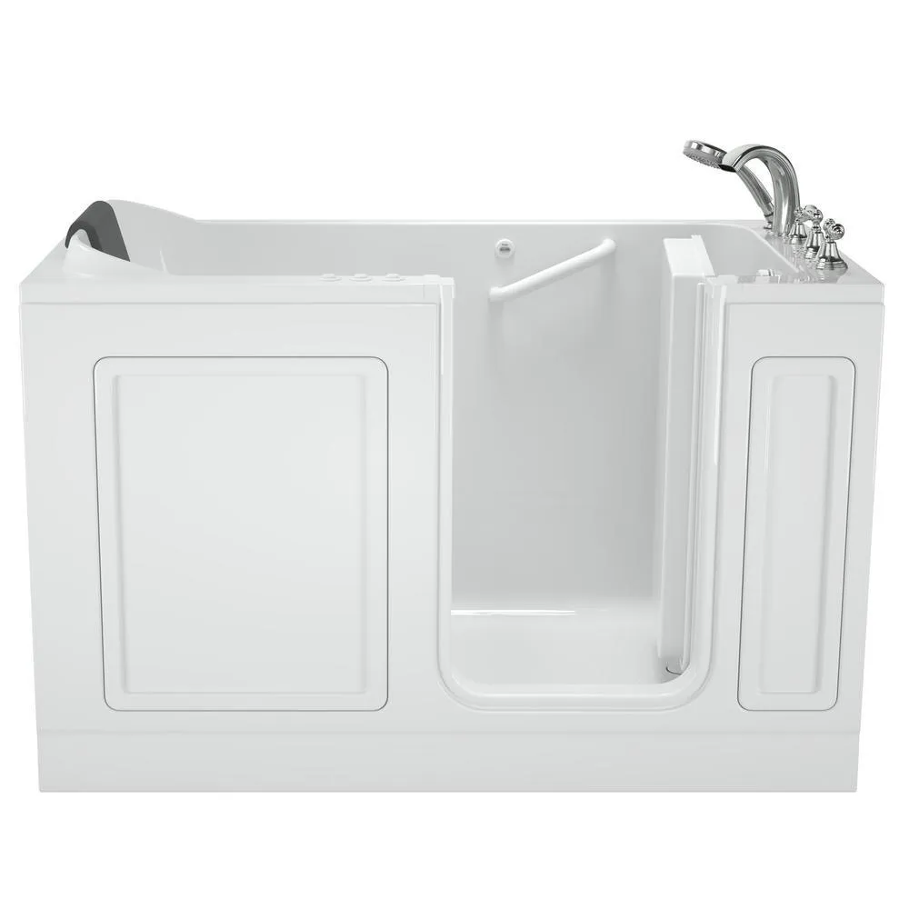 Acrylic Luxury 60 in. Right Hand Walk-In Whirlpool and Air Bathtub in White