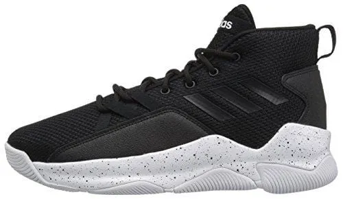 adidas Men's Streetfire Basketball Shoe, Black/White, 8 M US