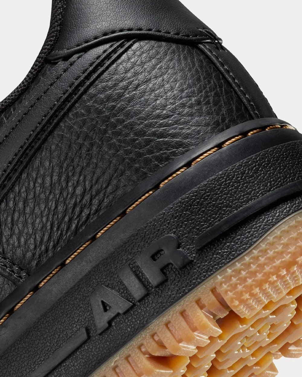 Air Force 1 Luxe Black / Buck Tan / Gum Yellow Low Top Sneakers