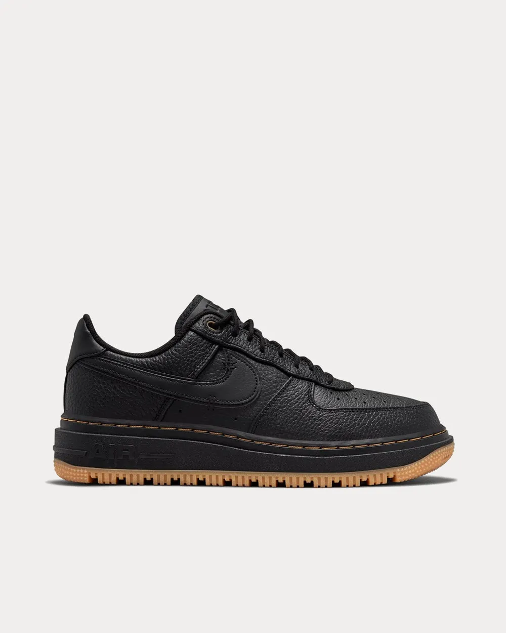 Air Force 1 Luxe Black / Buck Tan / Gum Yellow Low Top Sneakers
