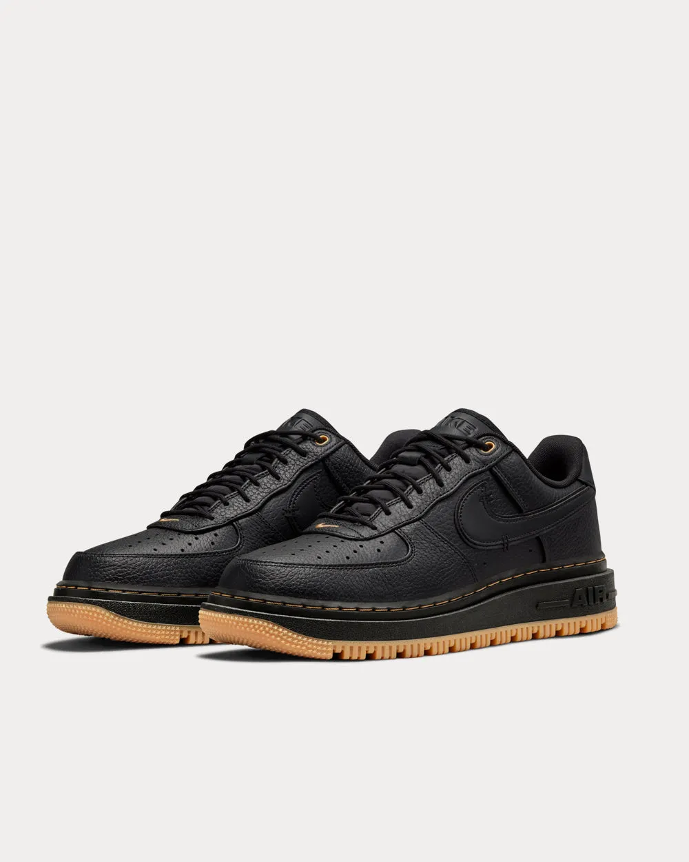 Air Force 1 Luxe Black / Buck Tan / Gum Yellow Low Top Sneakers