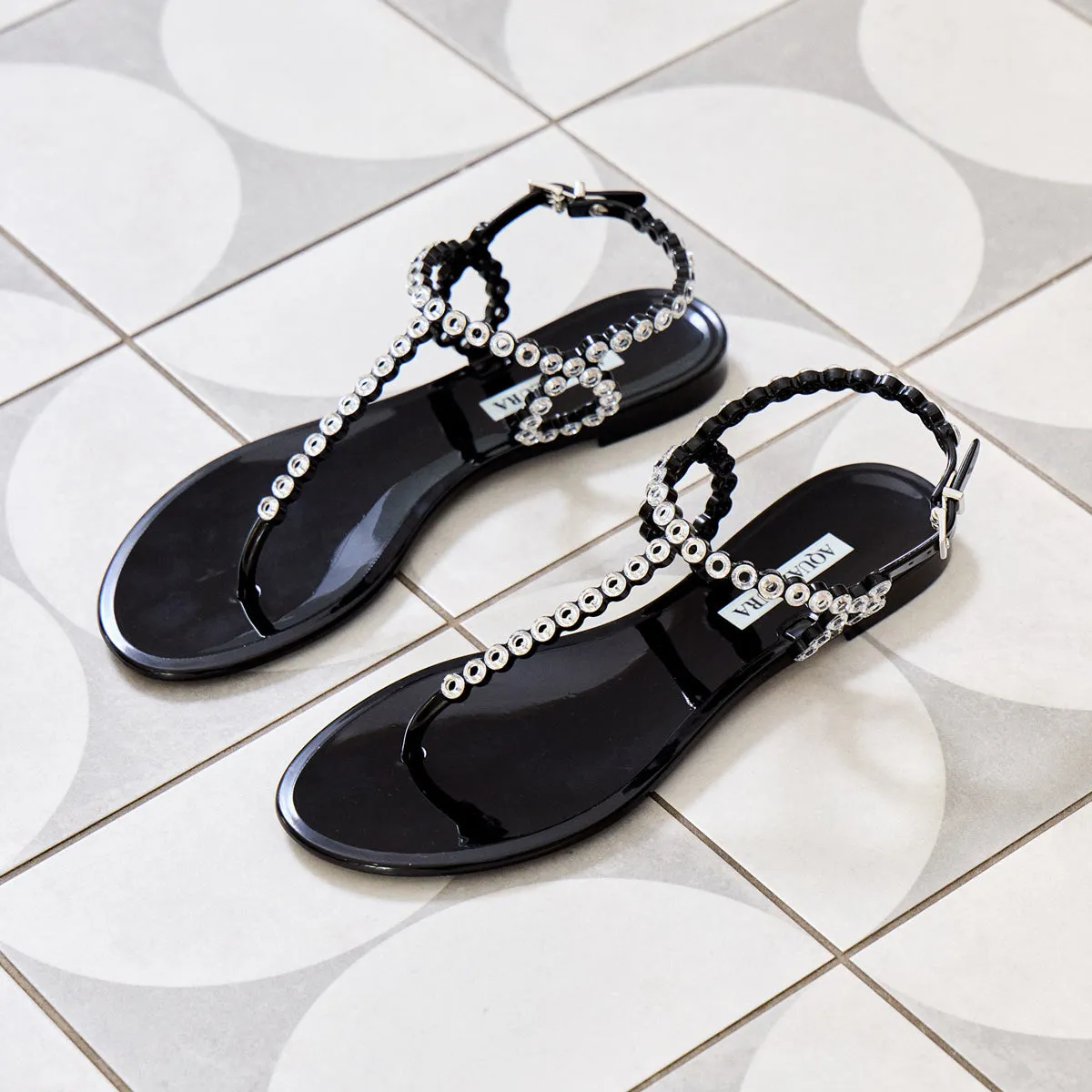 Almost Bare Crystal Jelly Sandal