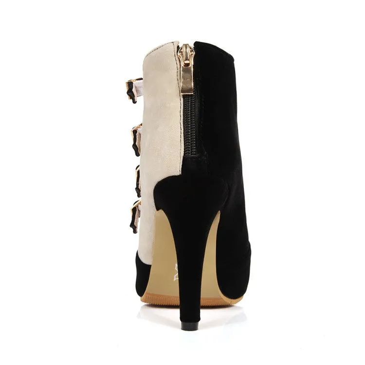 Ankle Strap Gladiator Sandals High Heels Shoes Woman 5362