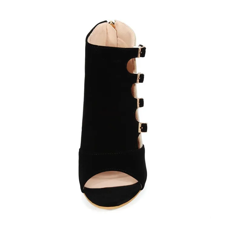 Ankle Strap Gladiator Sandals High Heels Shoes Woman 5362