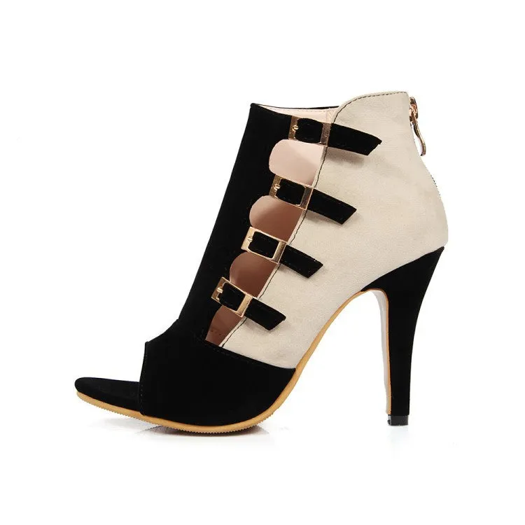 Ankle Strap Gladiator Sandals High Heels Shoes Woman 5362