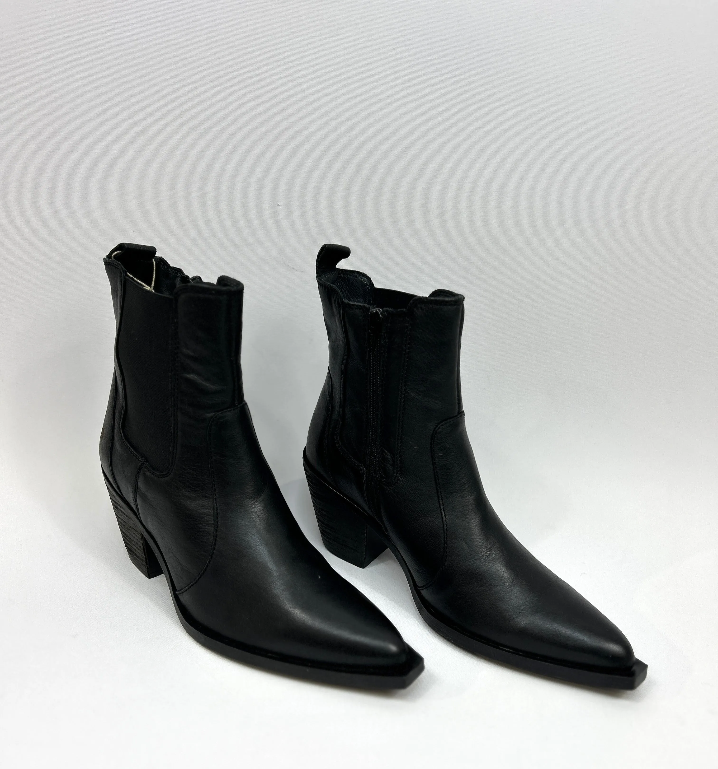 APPLE OF EDEN Classic Black Cowboy Boots
