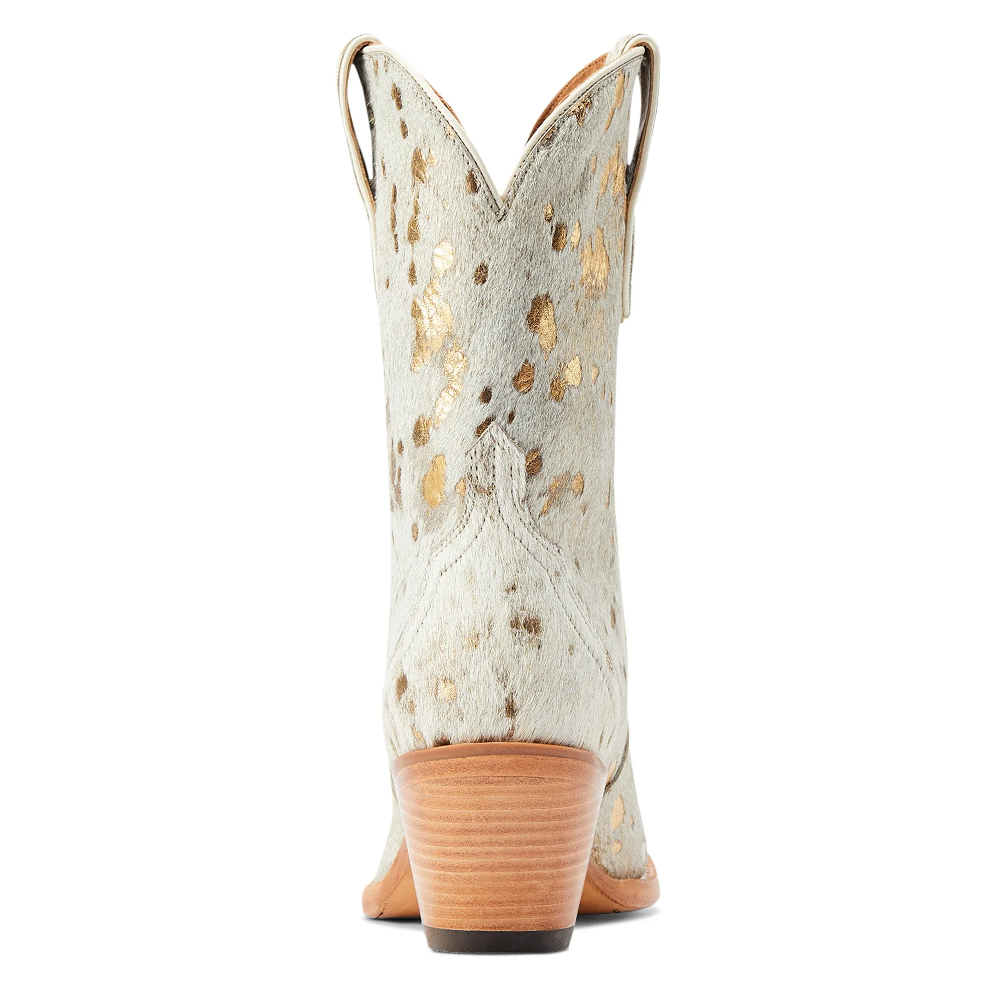 ARIAT LADIES BANDIDA WHITE/GOLD COWHIDE BOOTS