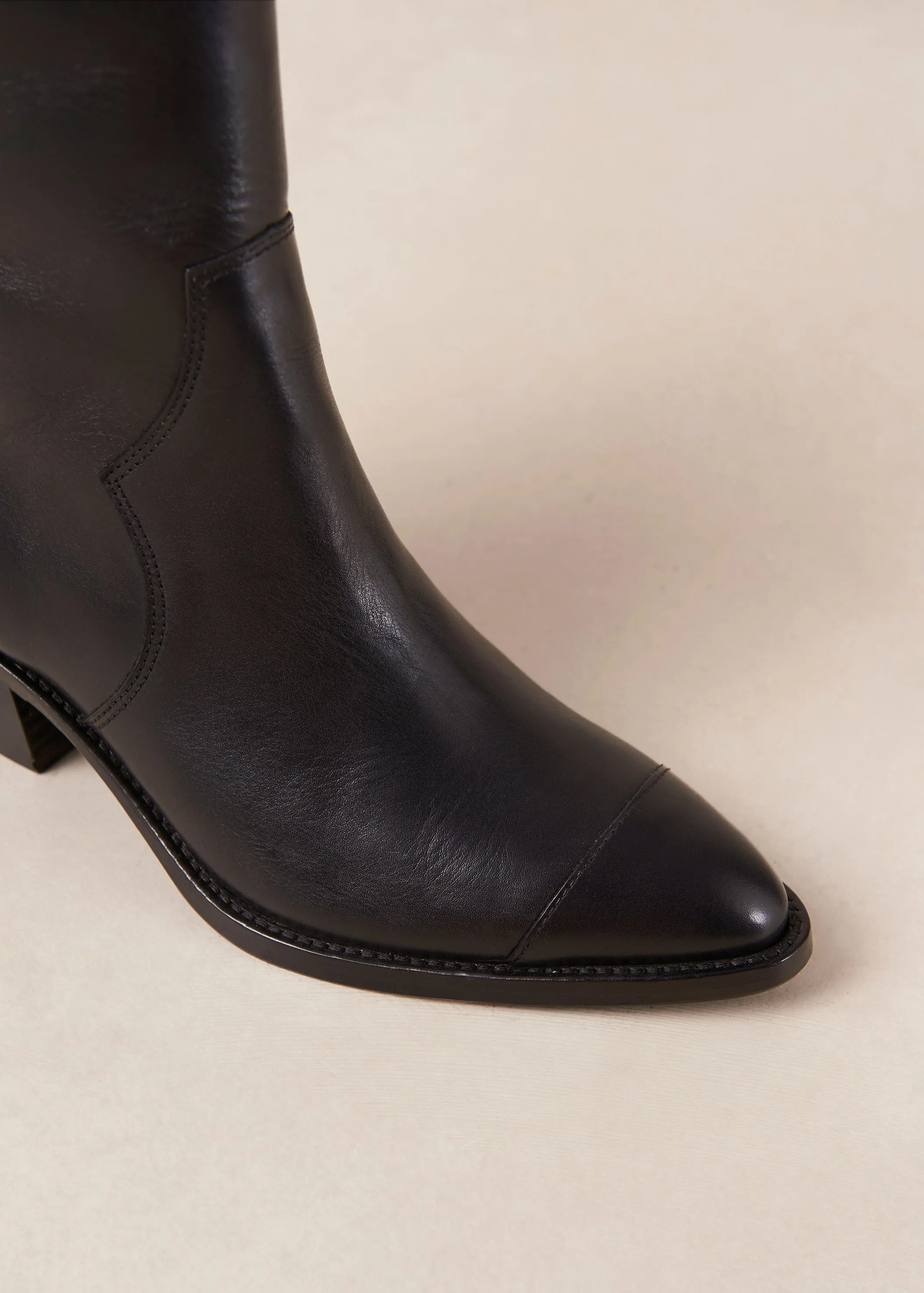 Austin Leather Ankle Boots Black