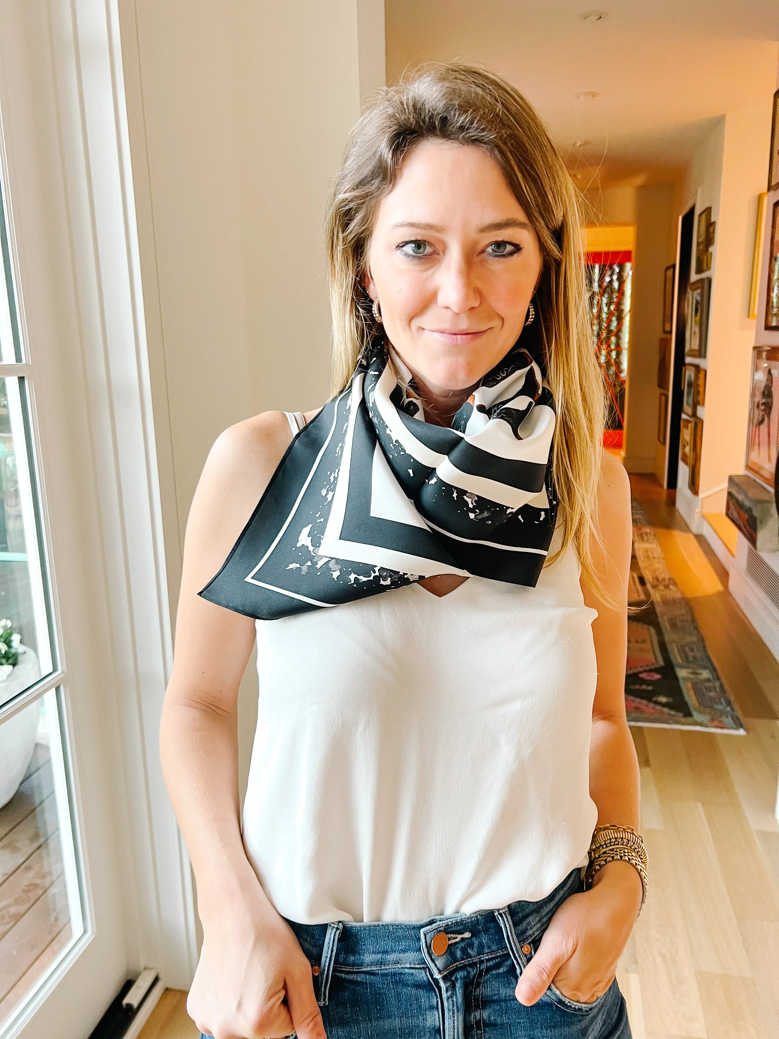 Black Boots Scarf