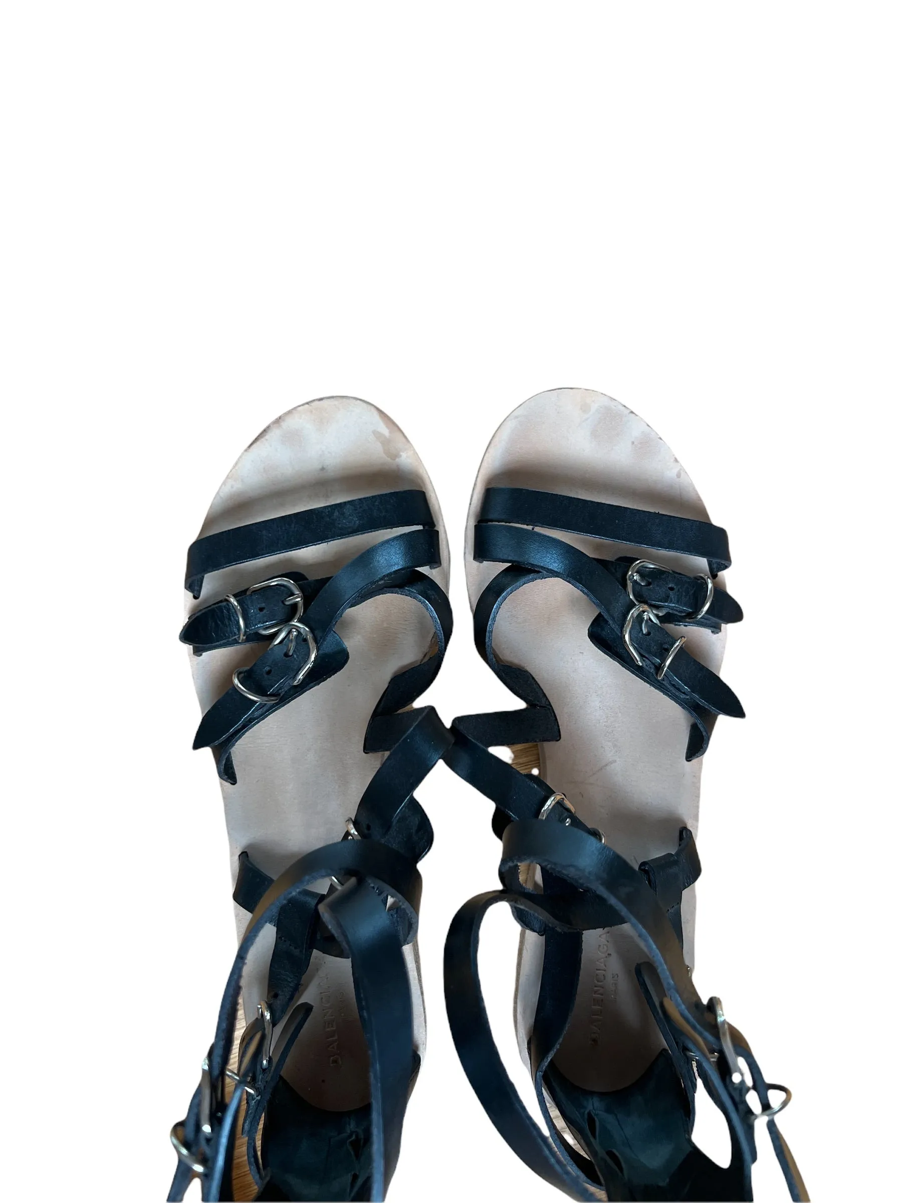 Black Gladiator Sandals - 6.5