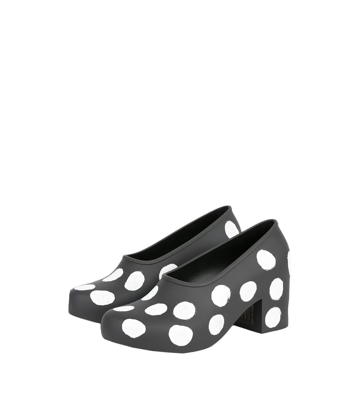 Black Polka Dot Melissa Heels