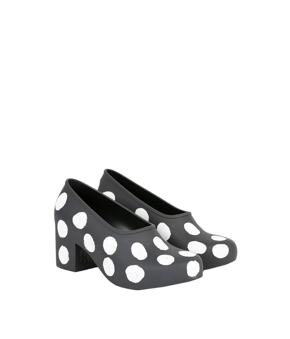 Black Polka Dot Melissa Heels