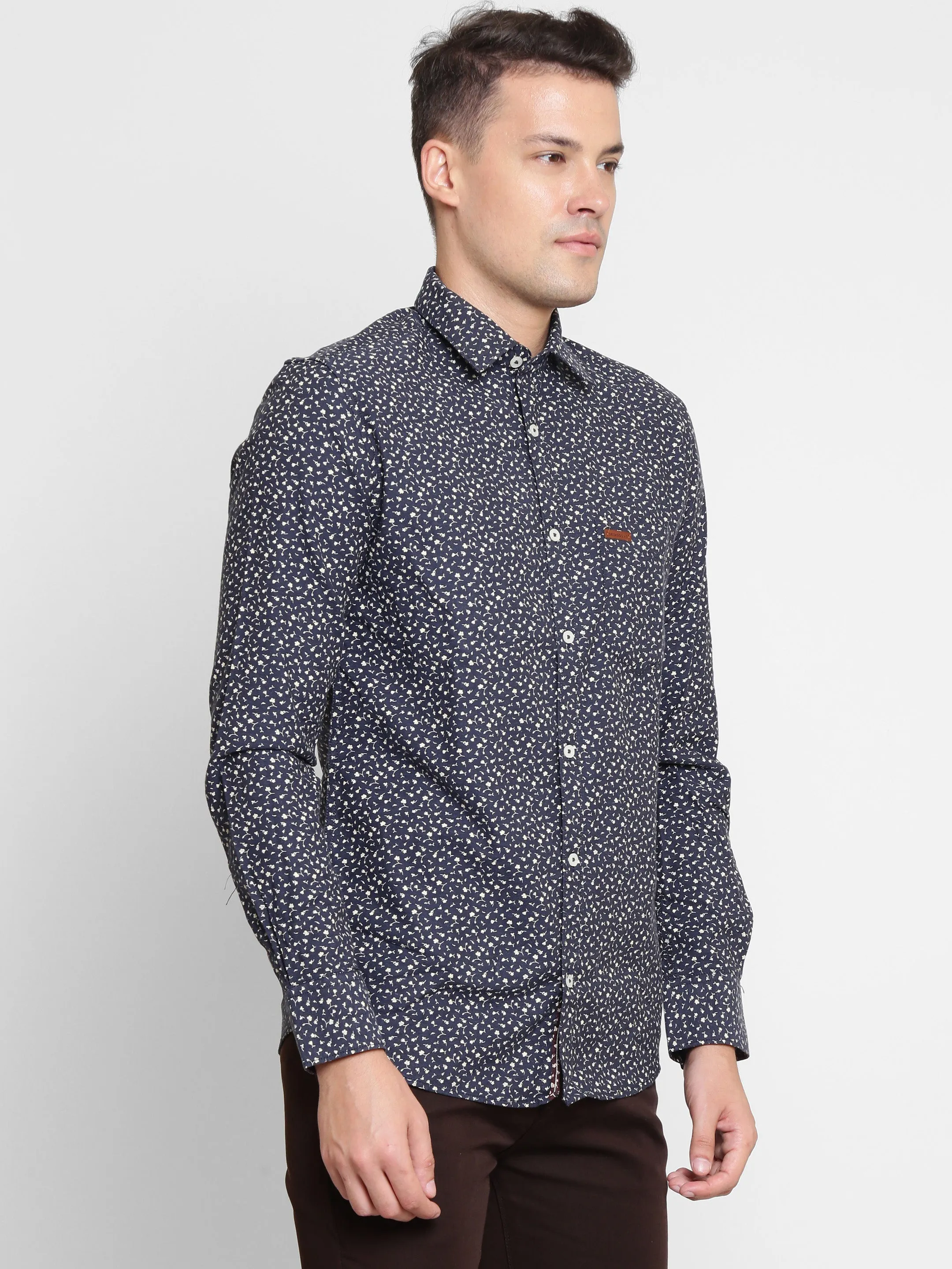 Blue Printed Shirt