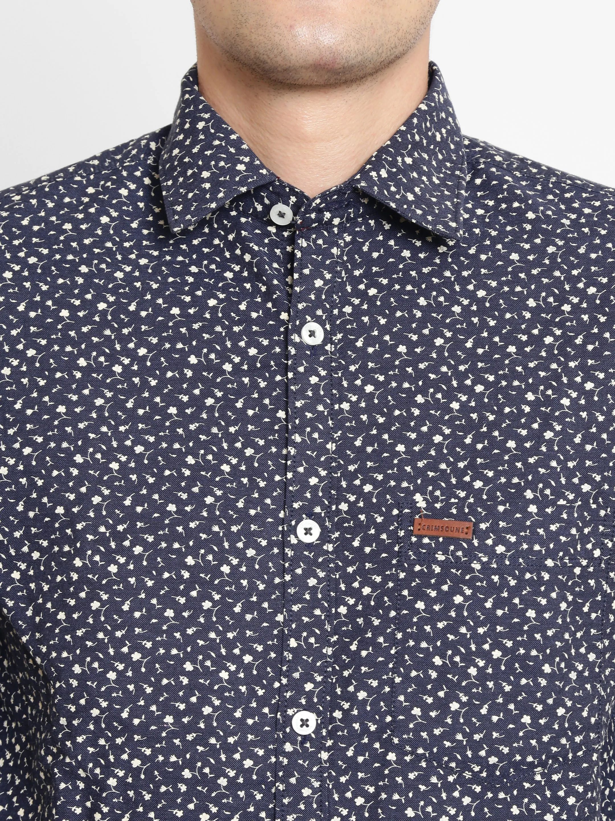 Blue Printed Shirt