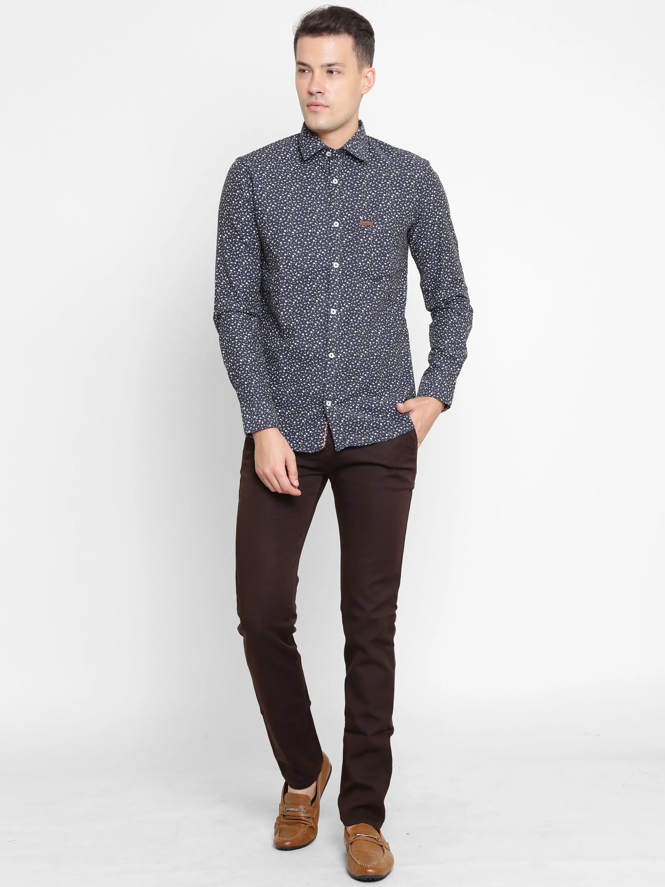 Blue Printed Shirt