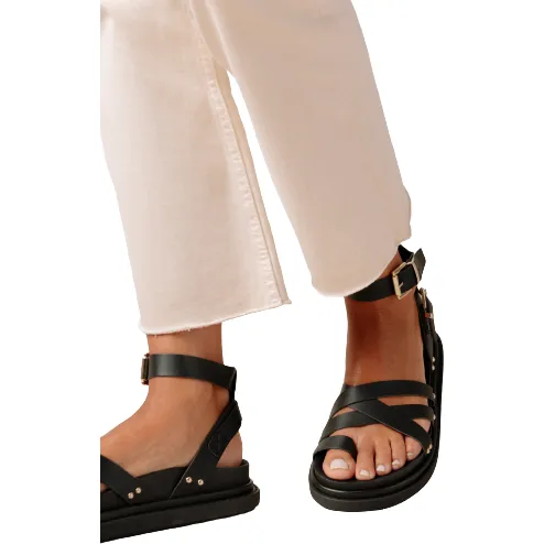Buckle Up Sandal, Black