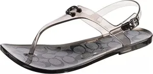 COACH Women's Natalee Jelly Sandals Black Rubber