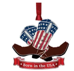 Cowboy Boots USA Ornament
