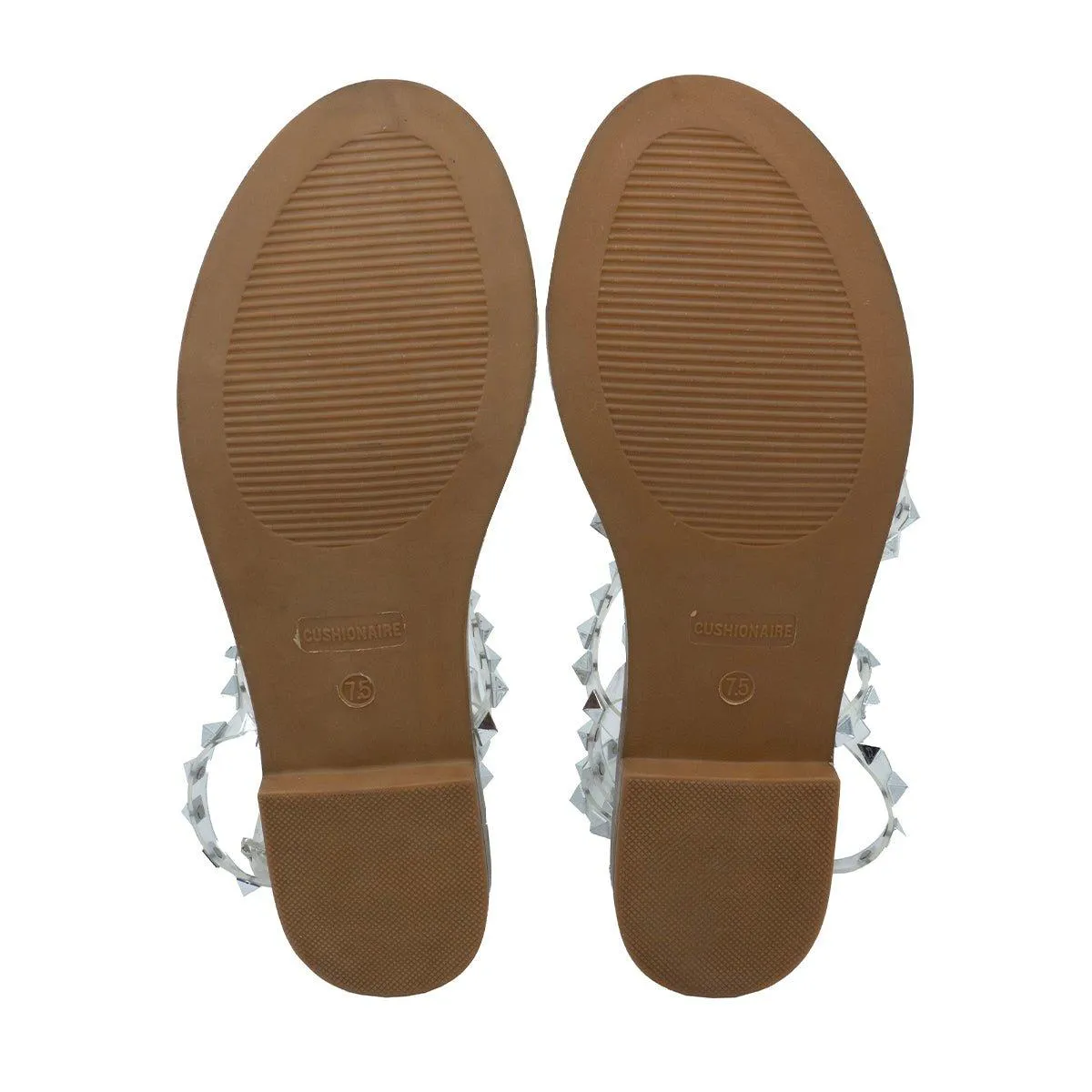 Cushionaire Strap Flat Sandals Pvc Transparent Colour For Women