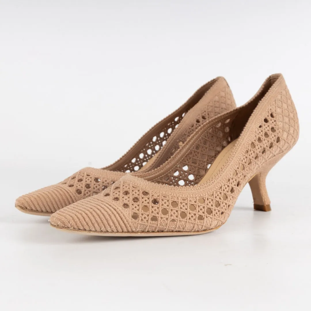 Dior Cannage Lurex Fabric Capture Pumps