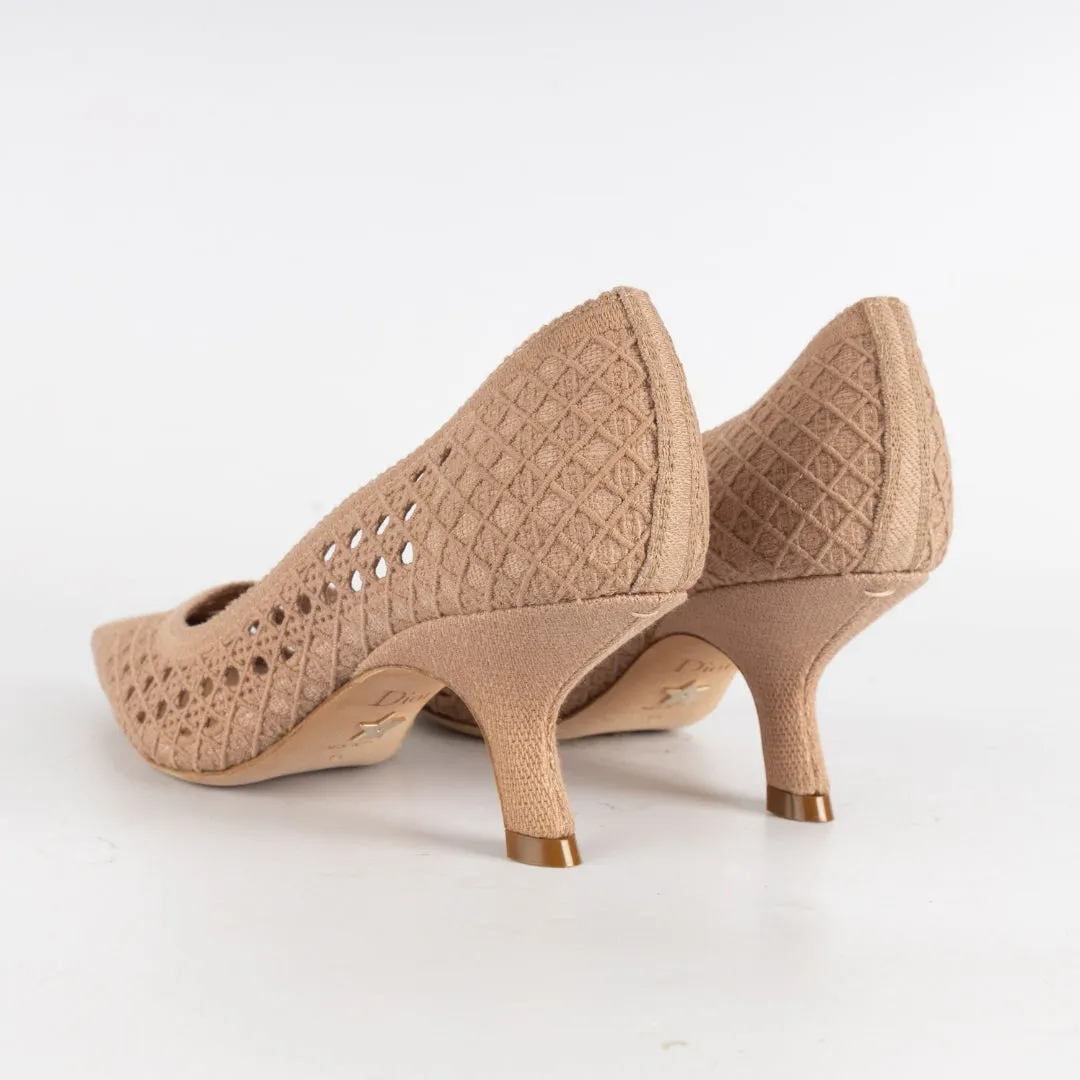 Dior Cannage Lurex Fabric Capture Pumps
