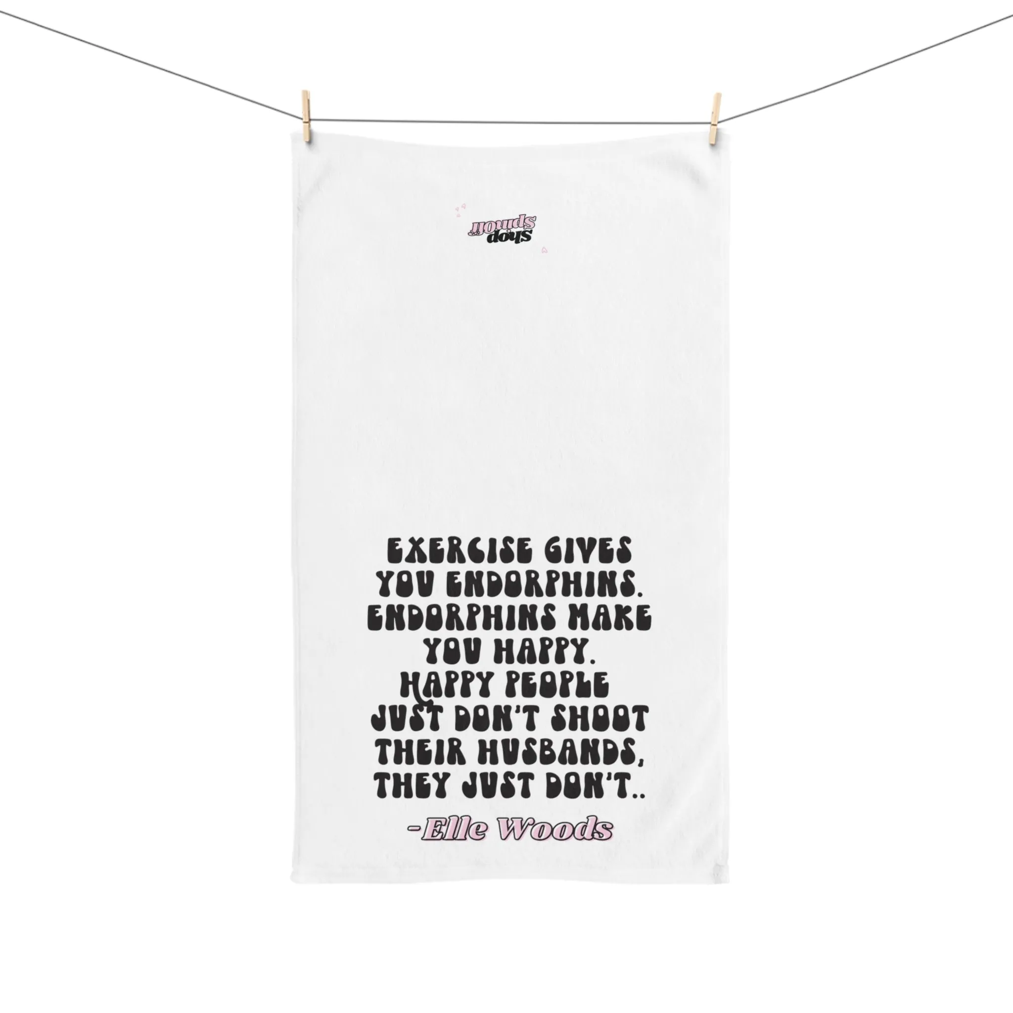 Endorphins Hand Towel | Elle Woods Inspired Workout Towel