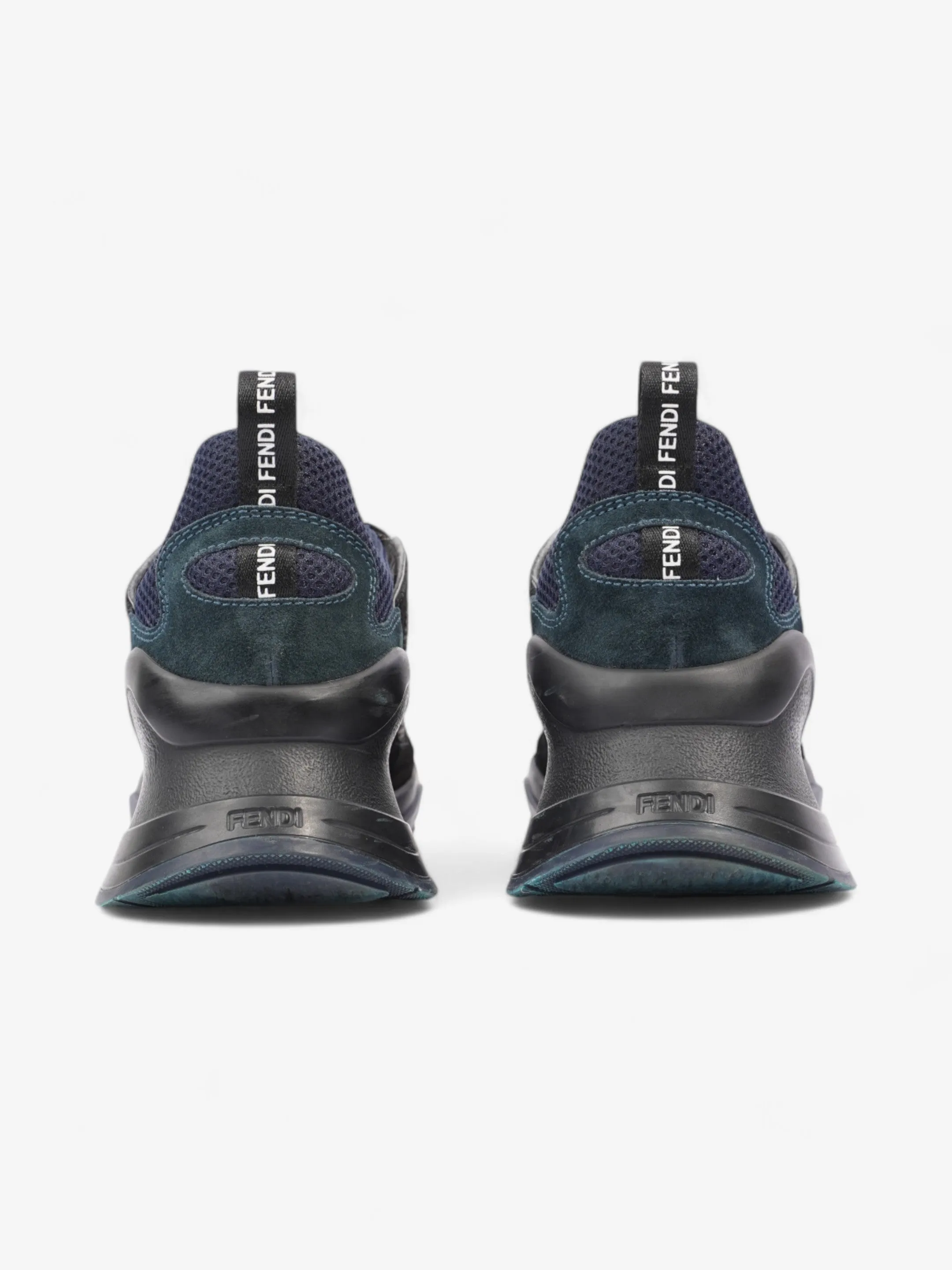 Fendi Fluid Trekking Low Top Black / Navy Suede EU 40 UK 6