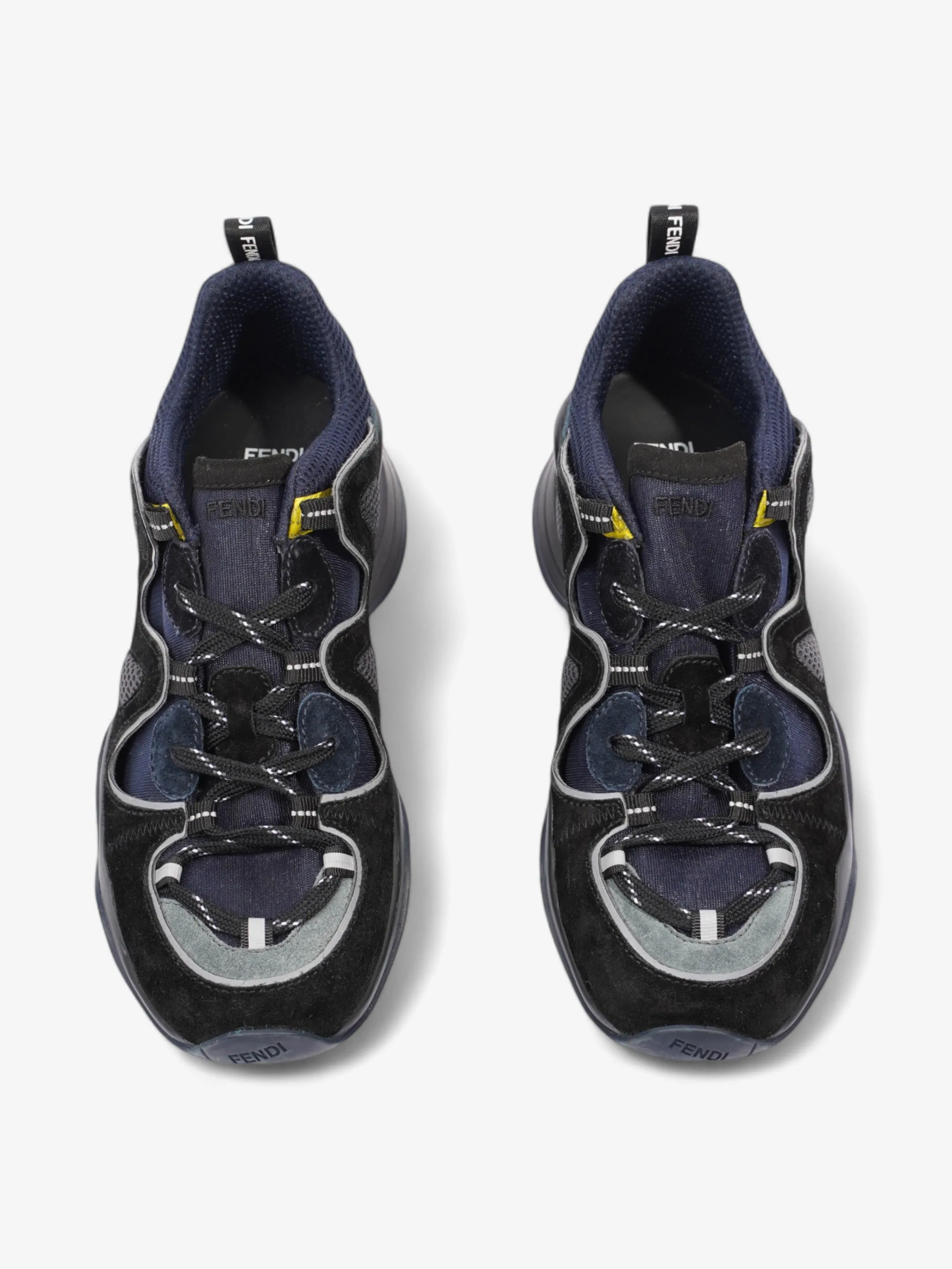 Fendi Fluid Trekking Low Top Black / Navy Suede EU 40 UK 6