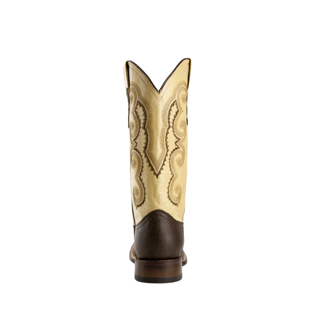 Ferrini Men's Smooth Ostrich Nicotine Boots