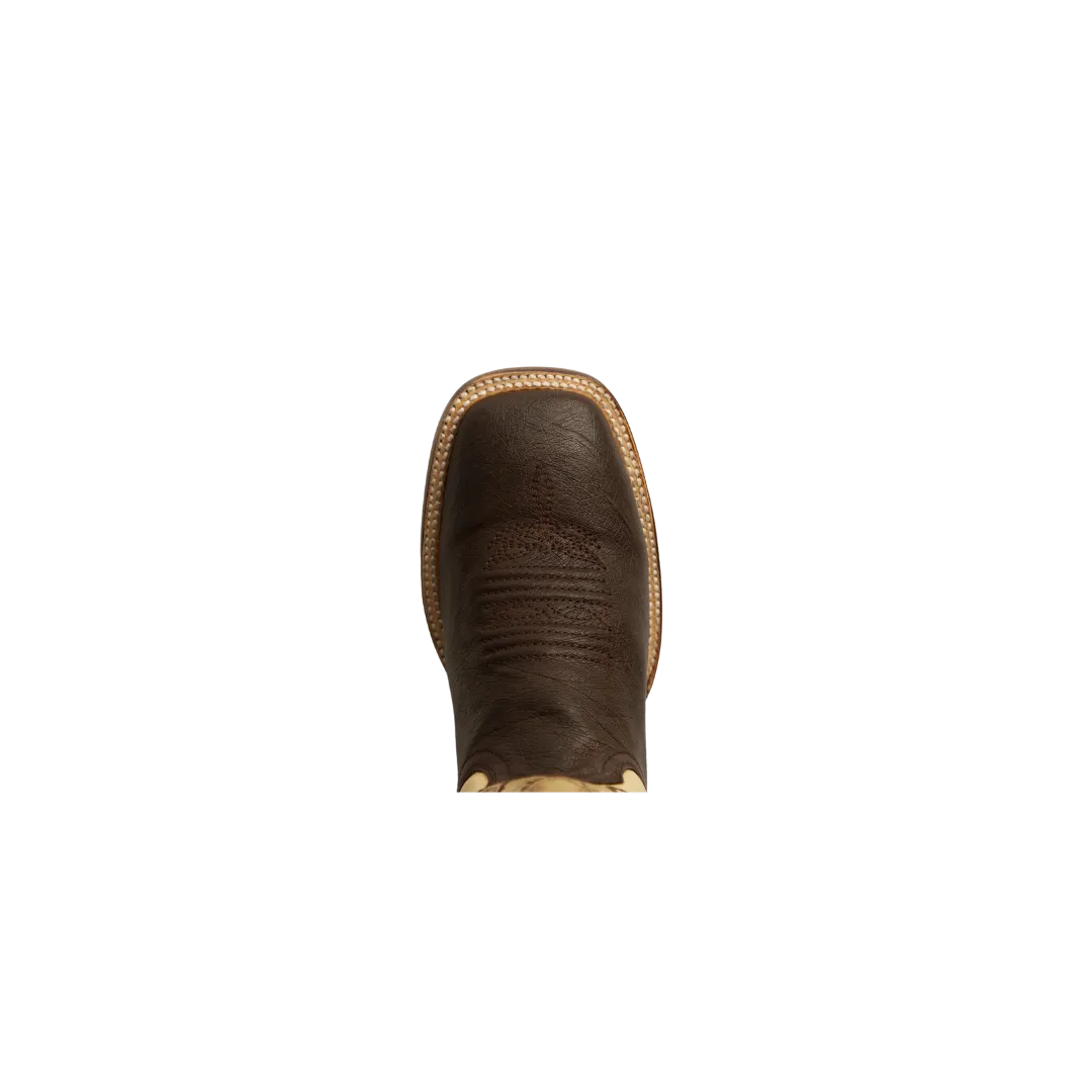 Ferrini Men's Smooth Ostrich Nicotine Boots