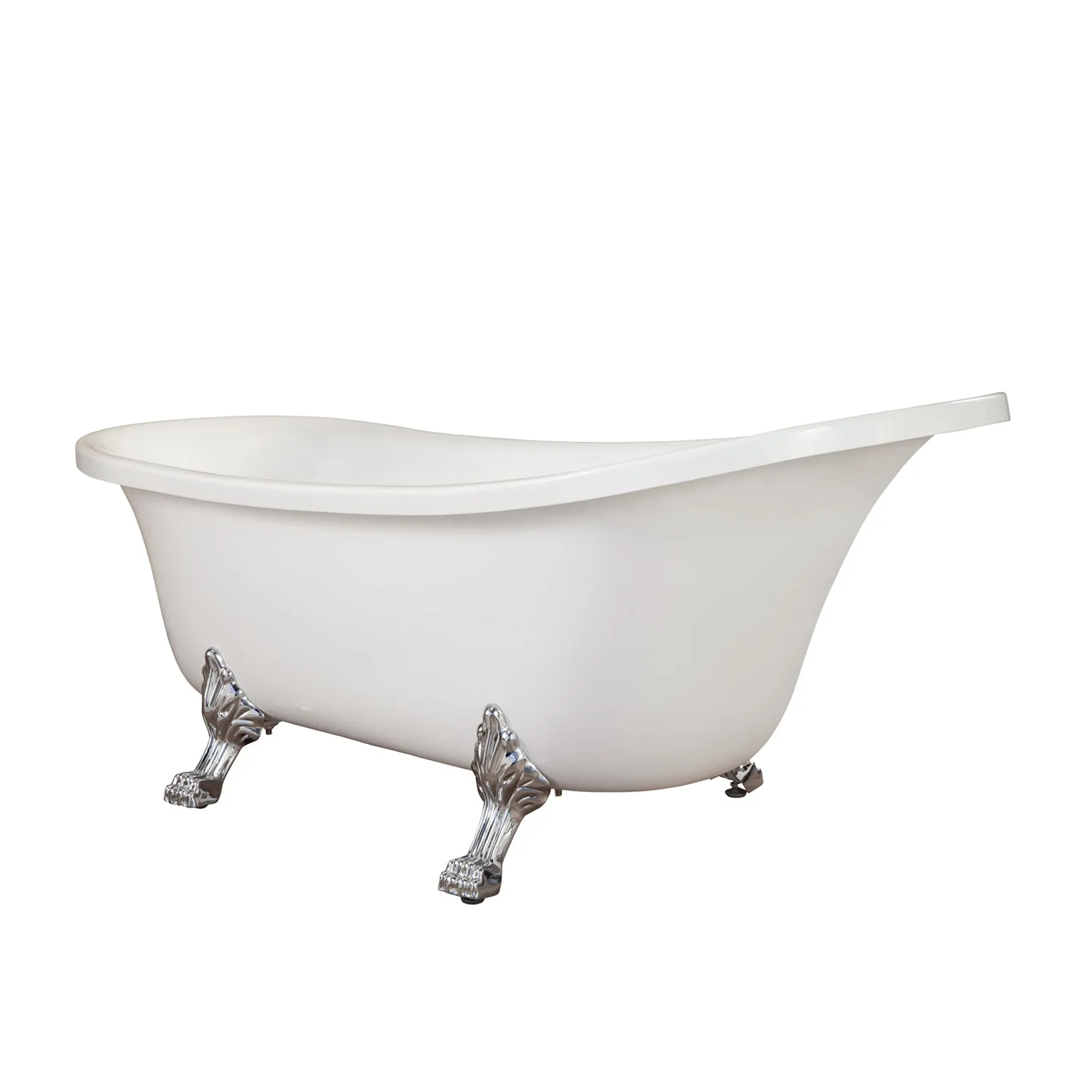 Geneva Clawfoot Soaking Acrylic Bathtub