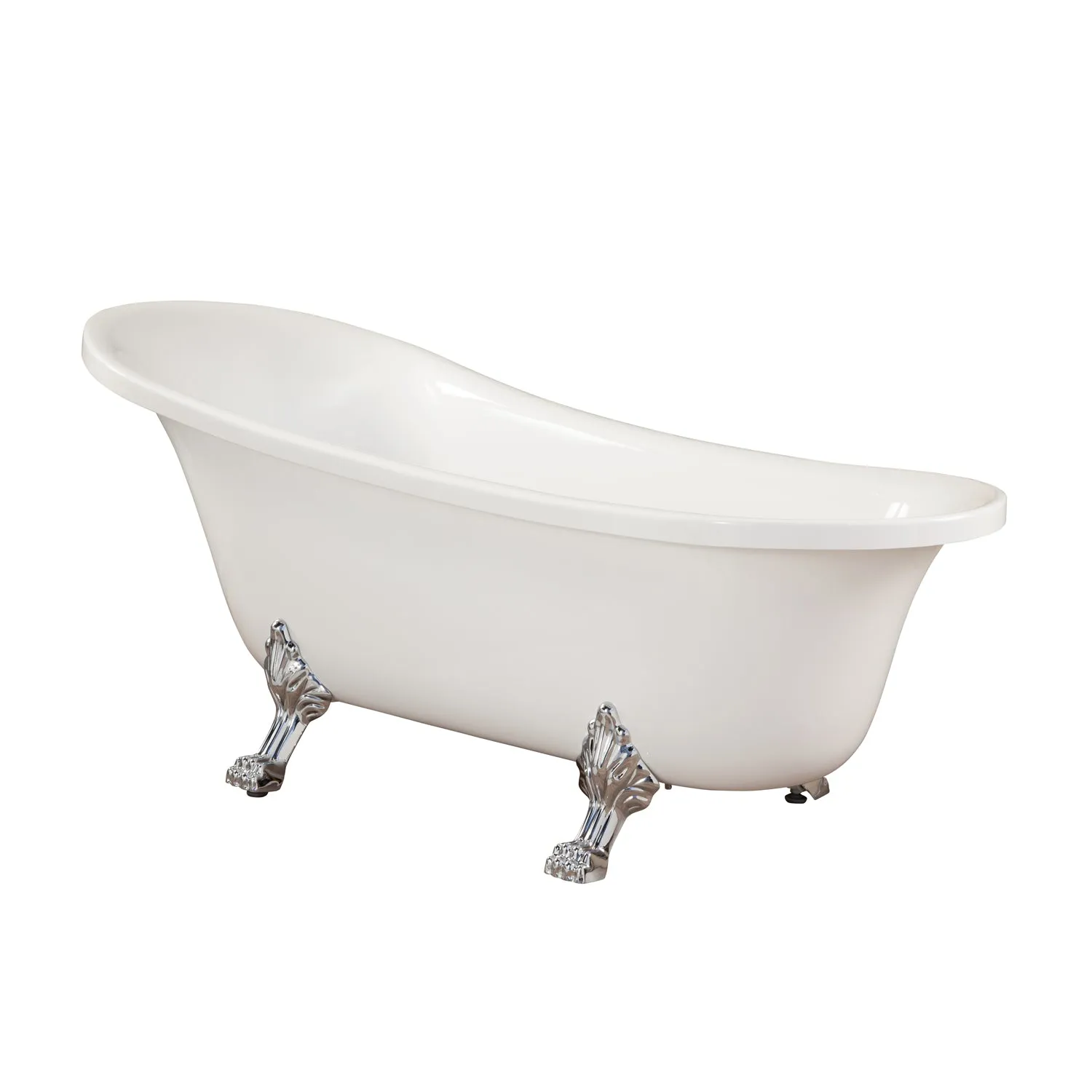 Geneva Clawfoot Soaking Acrylic Bathtub