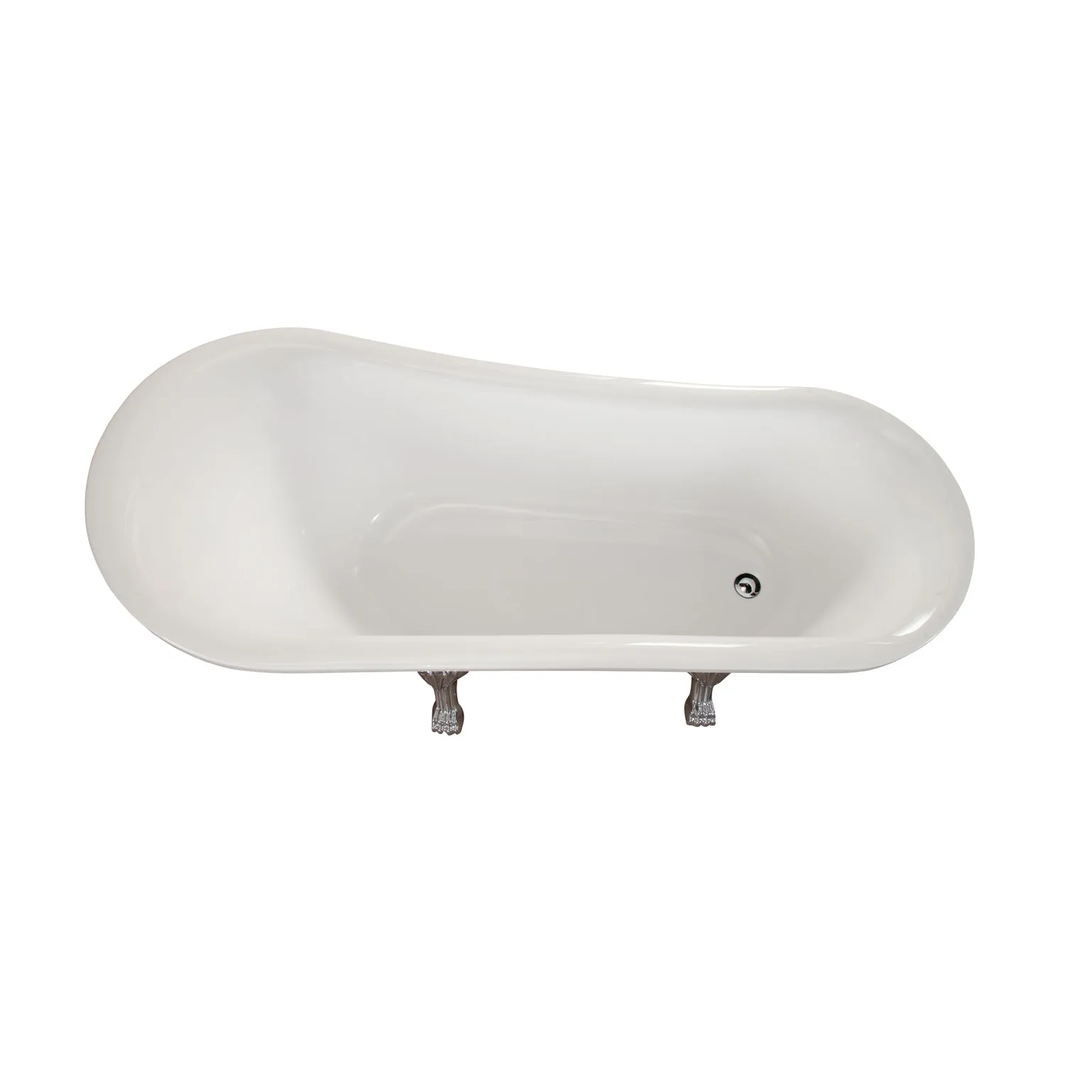 Geneva Clawfoot Soaking Acrylic Bathtub