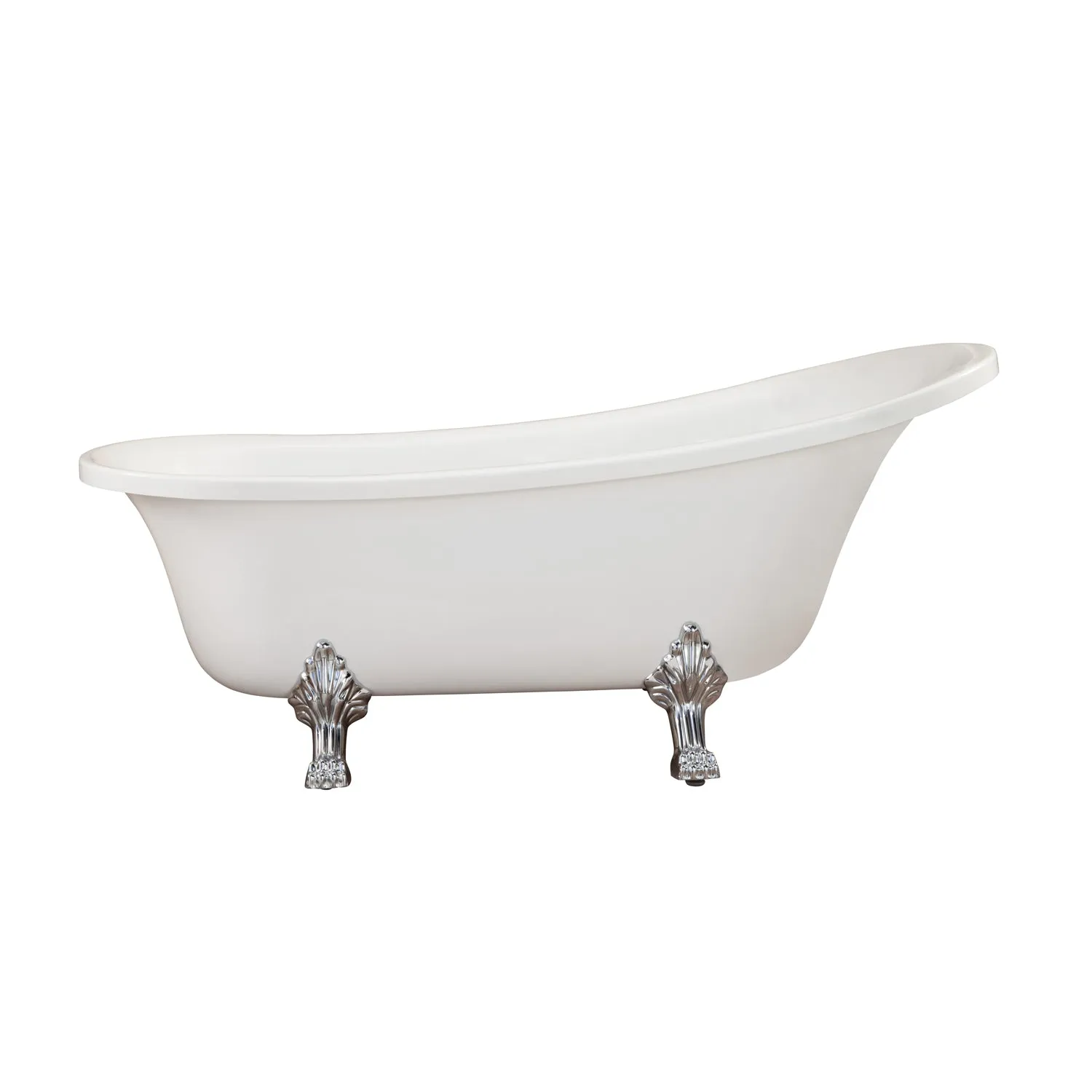 Geneva Clawfoot Soaking Acrylic Bathtub