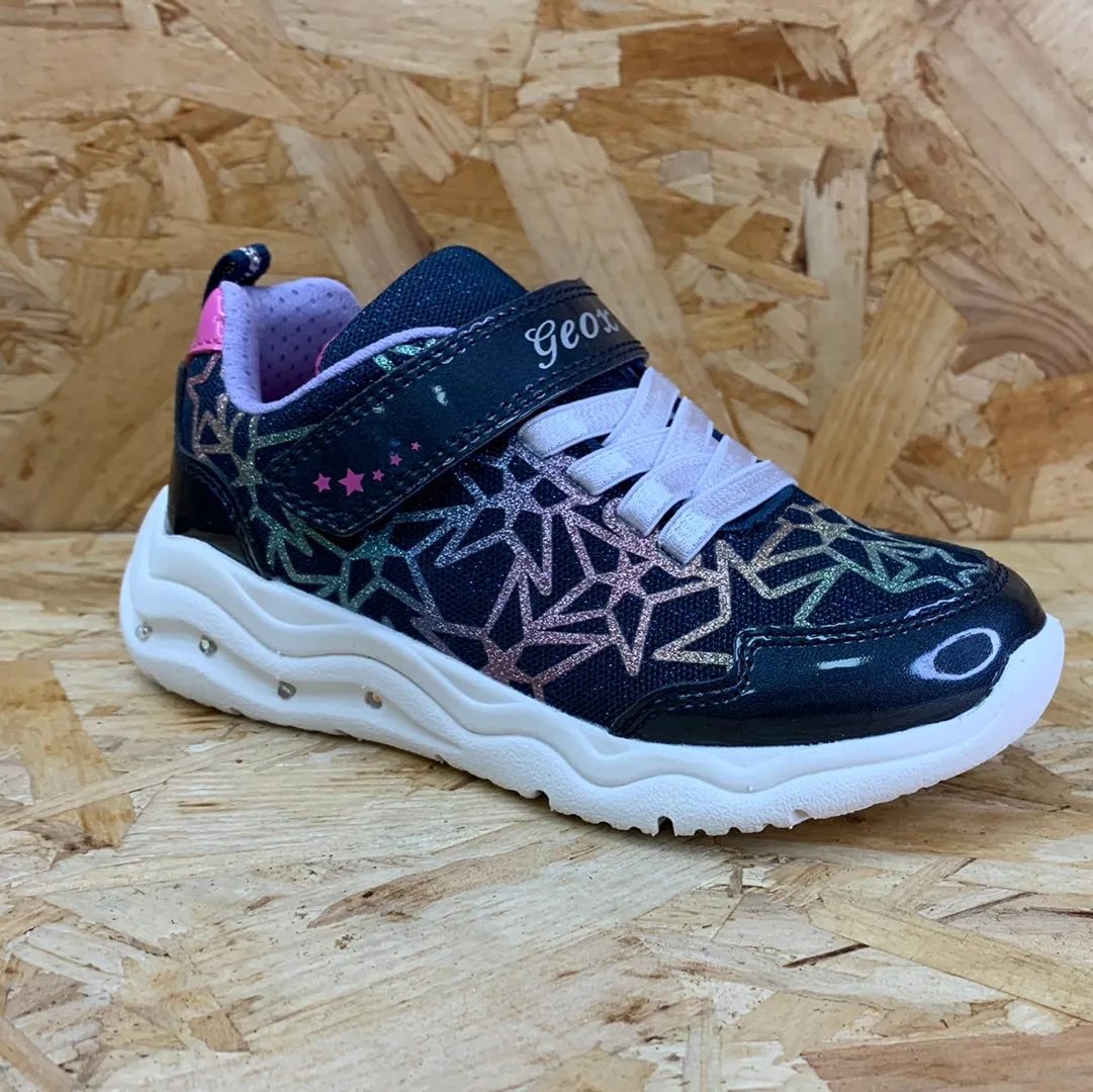 Geox Kids Phyper Light Up Trainers - Navy / Multi