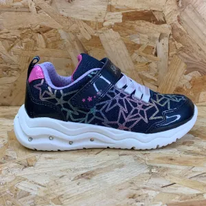 Geox Kids Phyper Light Up Trainers - Navy / Multi