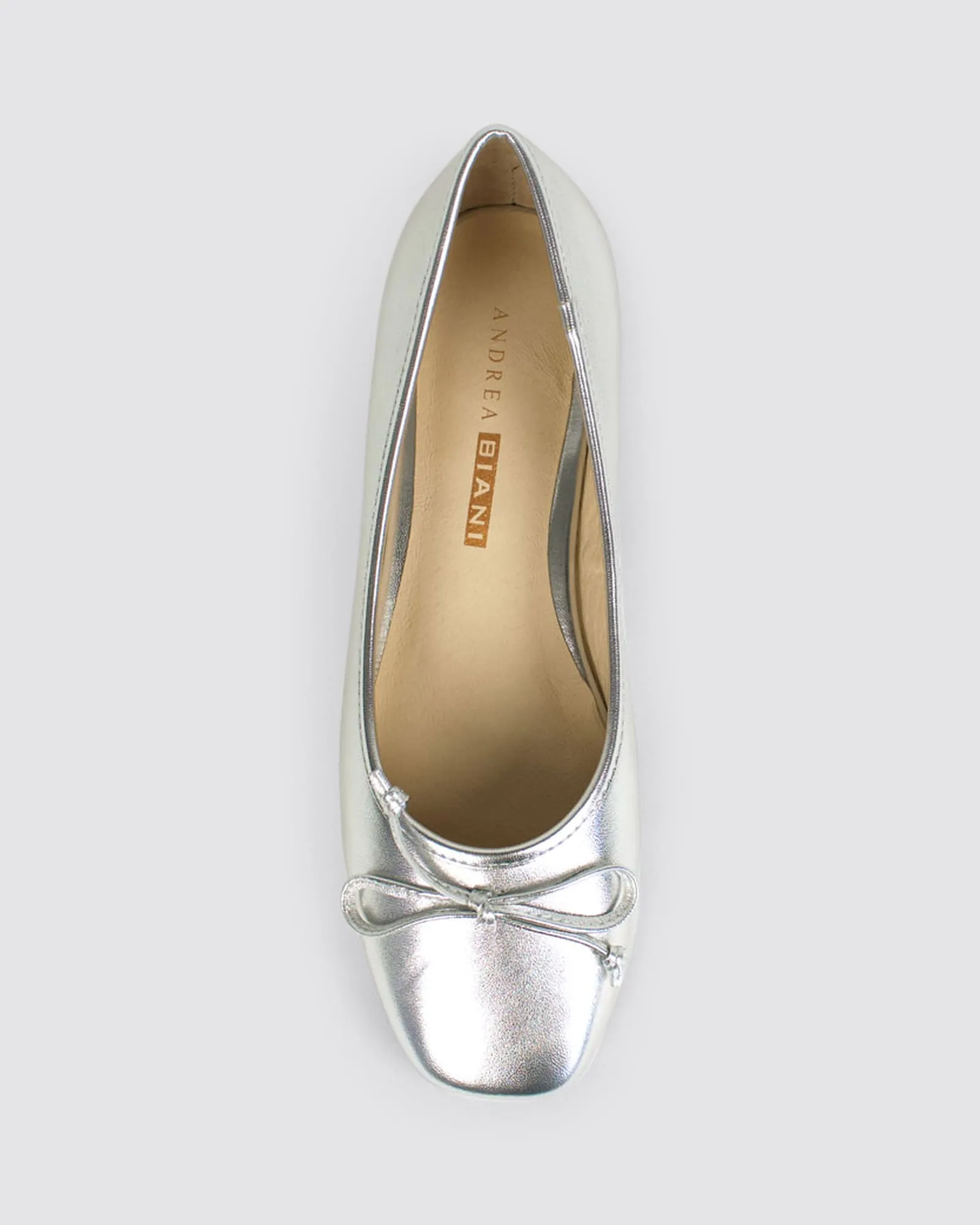 GILLOT BALLET FLAT SILVER LEATHER
