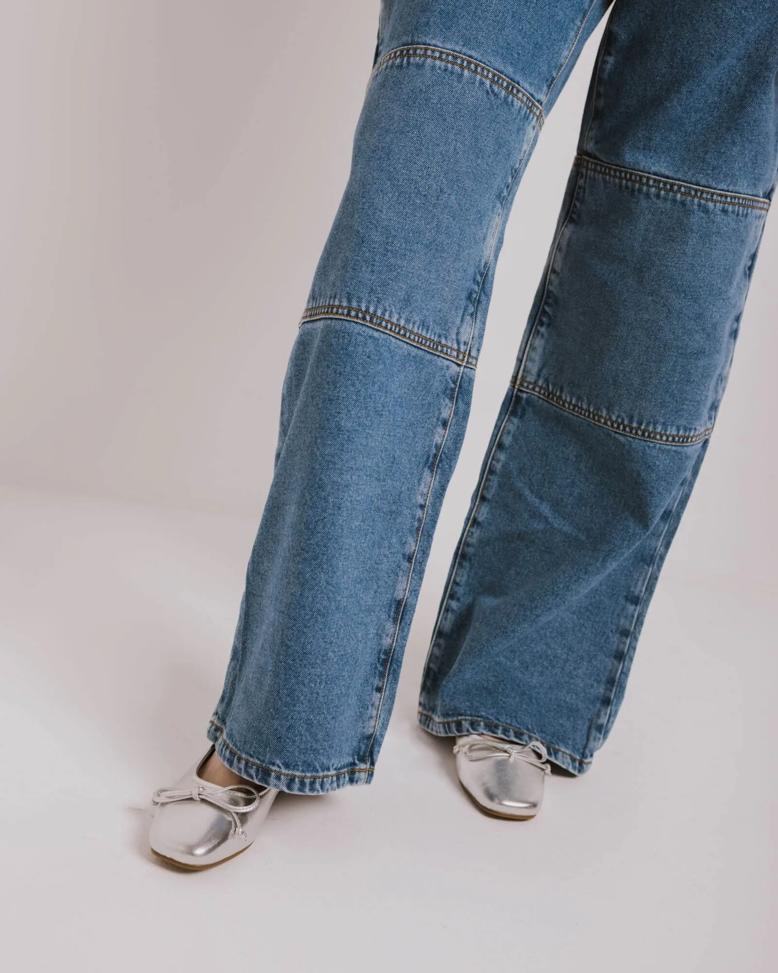 GILLOT BALLET FLAT SILVER LEATHER