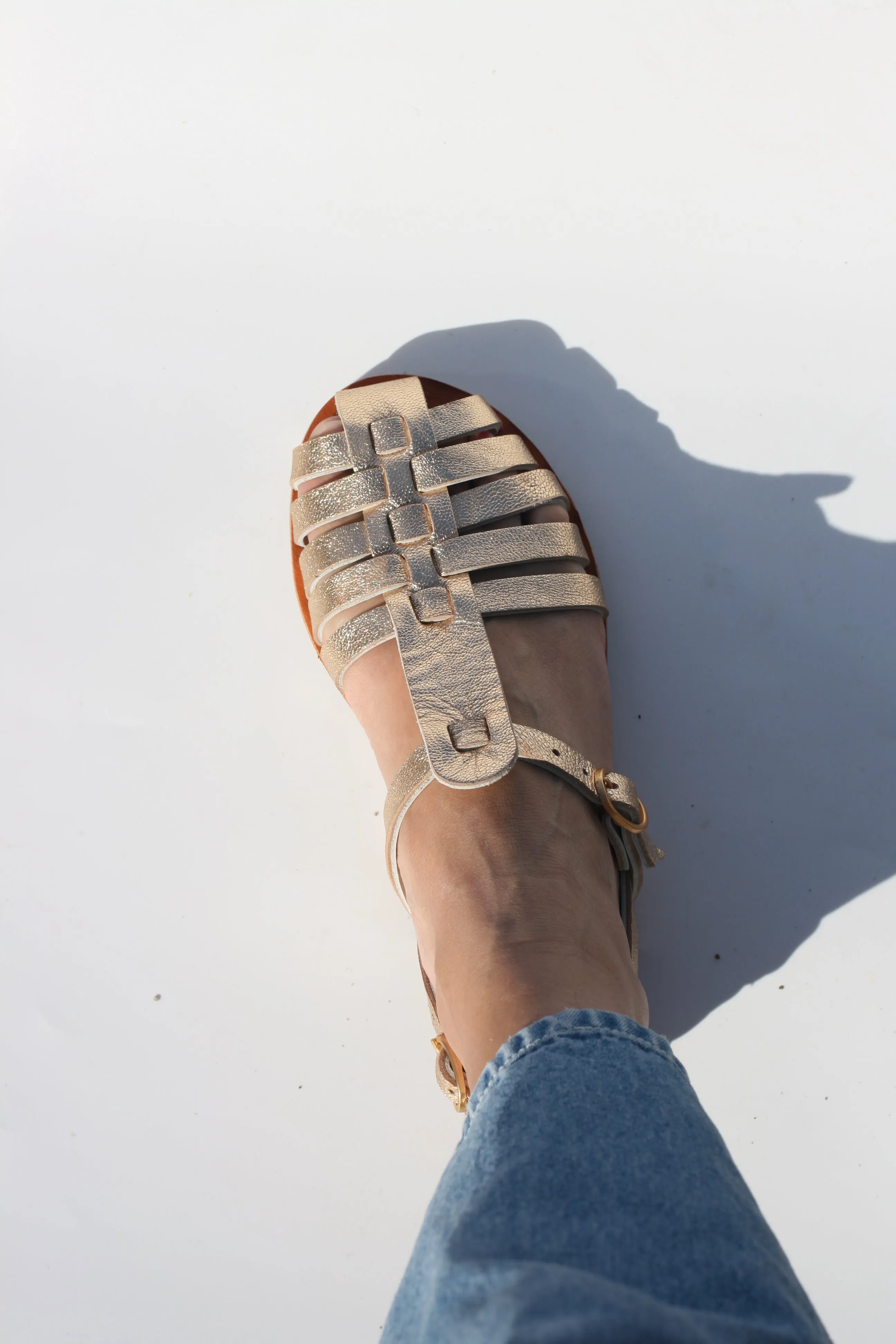 Goldy - Camel Sole - Fisherman Sandals