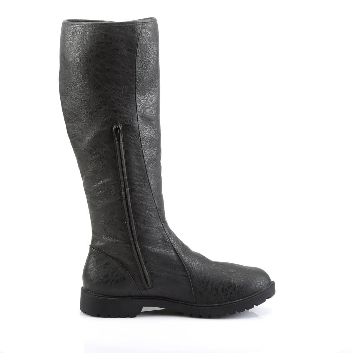 GOTHAM-109 Fancy Dress Costume Funtasma Men's Boots Black Distressed Pu