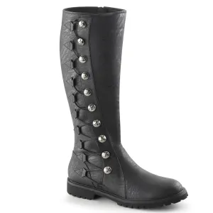 GOTHAM-109 Fancy Dress Costume Funtasma Men's Boots Black Distressed Pu